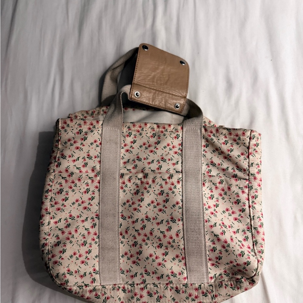 Floral Canvas Tote Bag